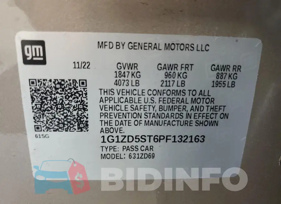 1G1ZD5ST6PF132163 Photo# 13