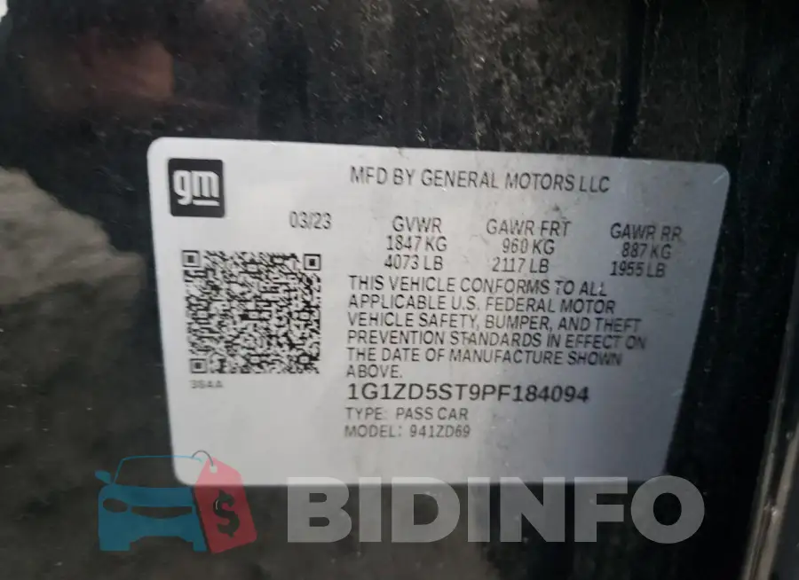 1G1ZD5ST9PF184094 Photo# 12
