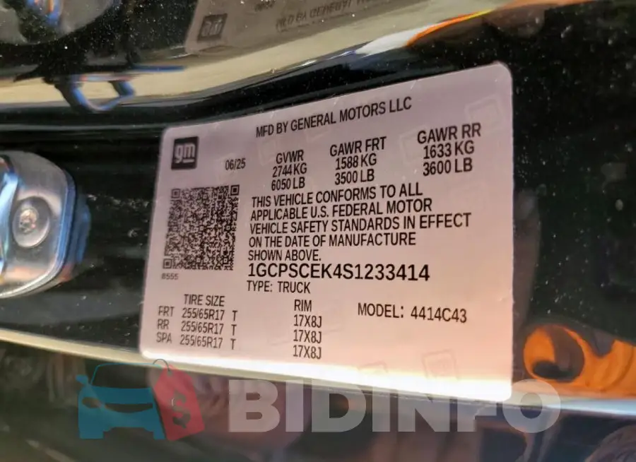 1GCPSCEK4S1233414 Photo# 12