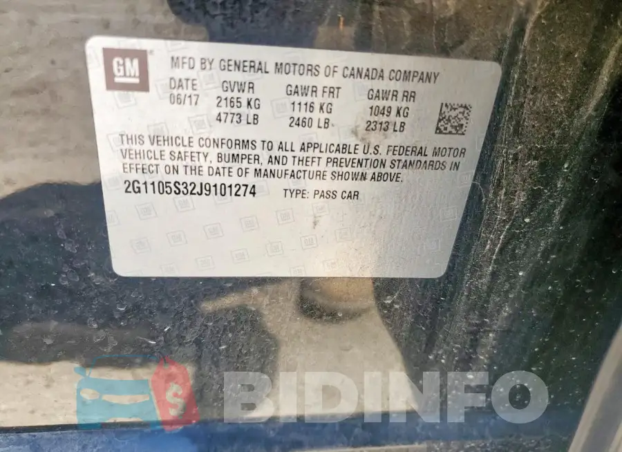 2G1105S32J9101274 Photo# 13