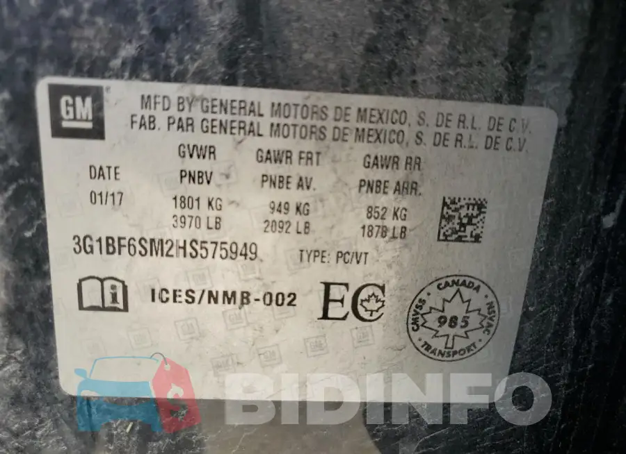 3G1BF6SM2HS575949 Photo# 12