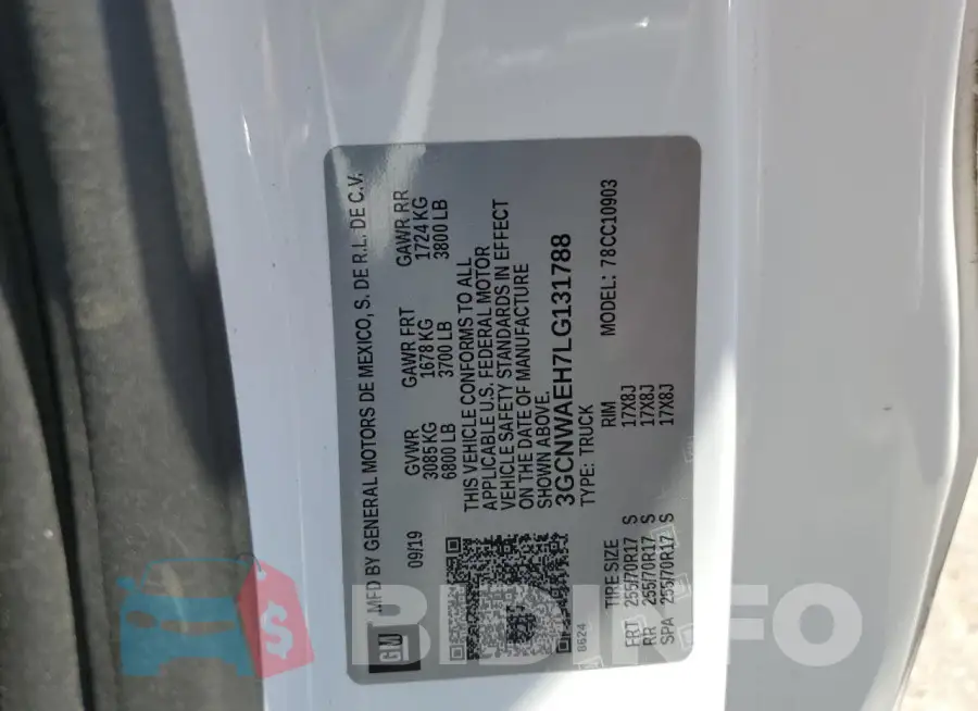 3GCNWAEH7LG131788 Photo# 13