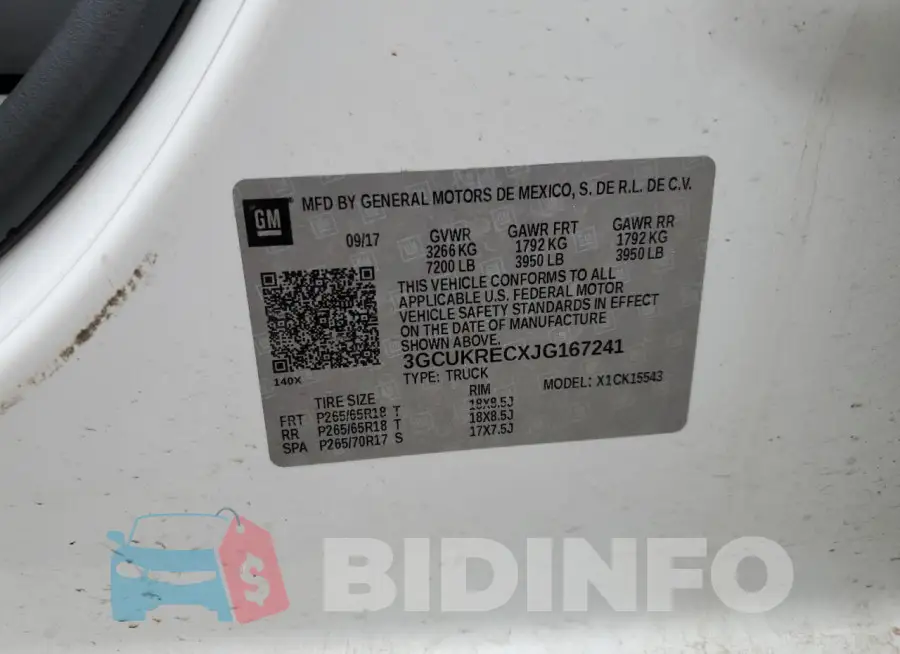 3GCUKRECXJG167241 Photo# 12