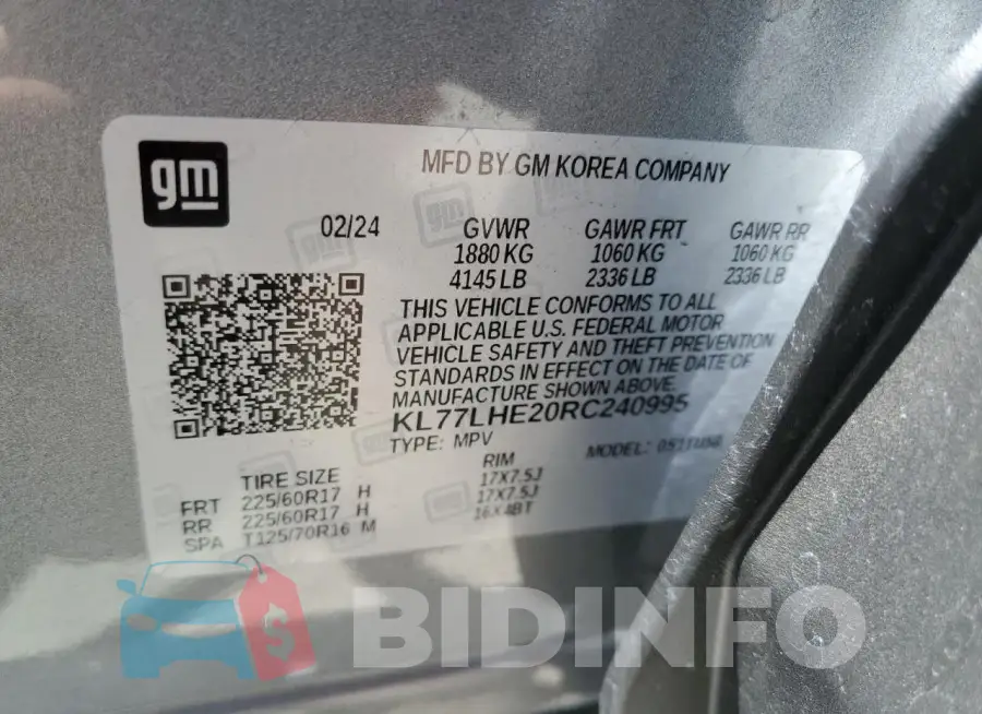 KL77LHE20RC240995 Photo# 13