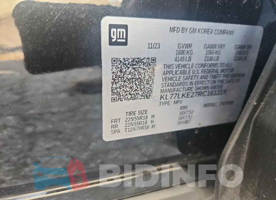KL77LKE27RC161319 Photo# 12