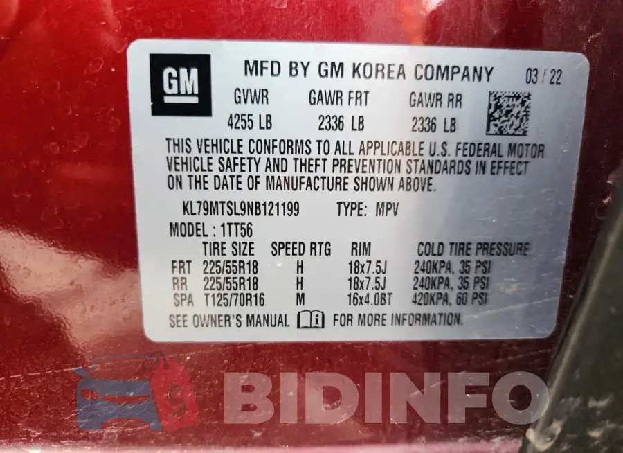 KL79MTSL9NB121199 Photo# 13