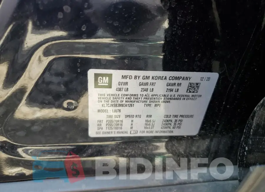 KL7CJNSB3MB341261 Photo# 13