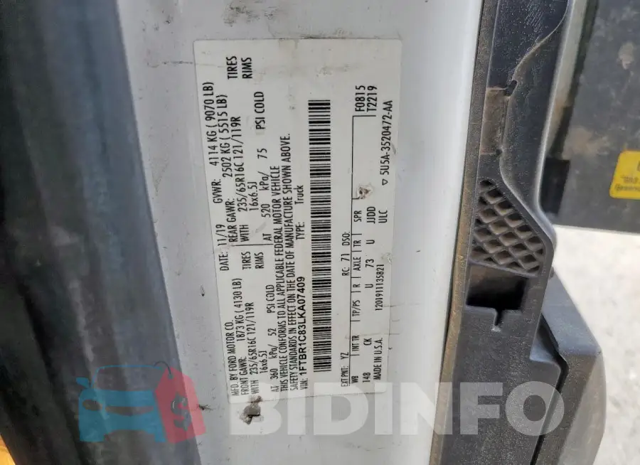 1FTBR1C83LKA07409 Photo# 13