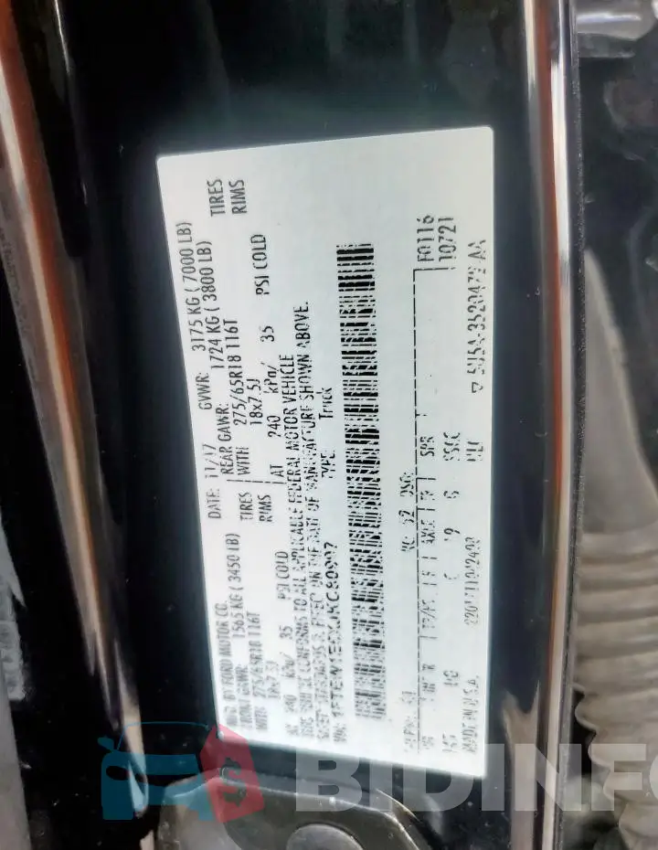 1FTEW1E5XJKC80997 Photo# 12