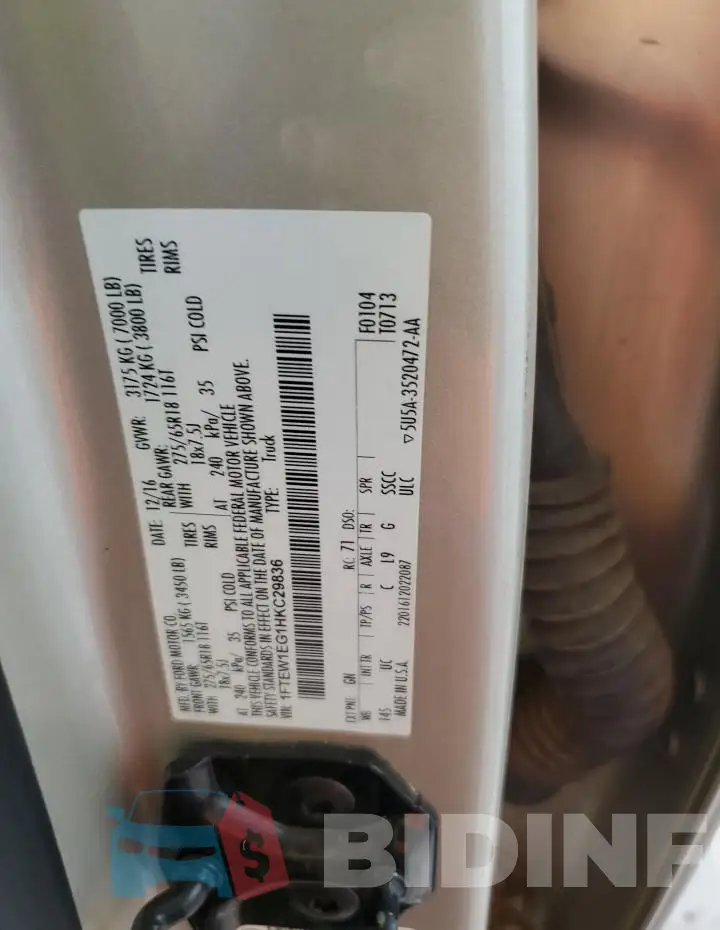 1FTEW1EG1HKC29836 Photo# 13