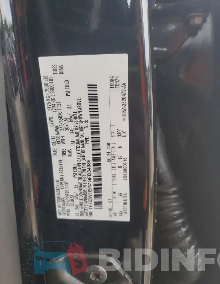 1FTEW1EG7GFD34985 Photo# 13