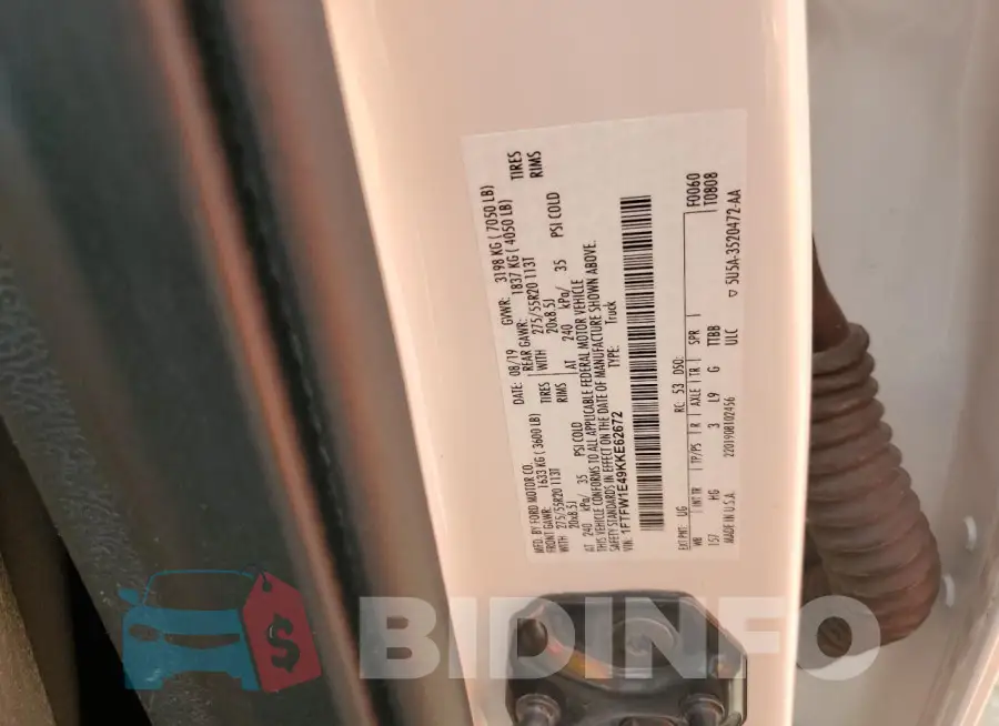 1FTFW1E49KKE62672 Photo# 12