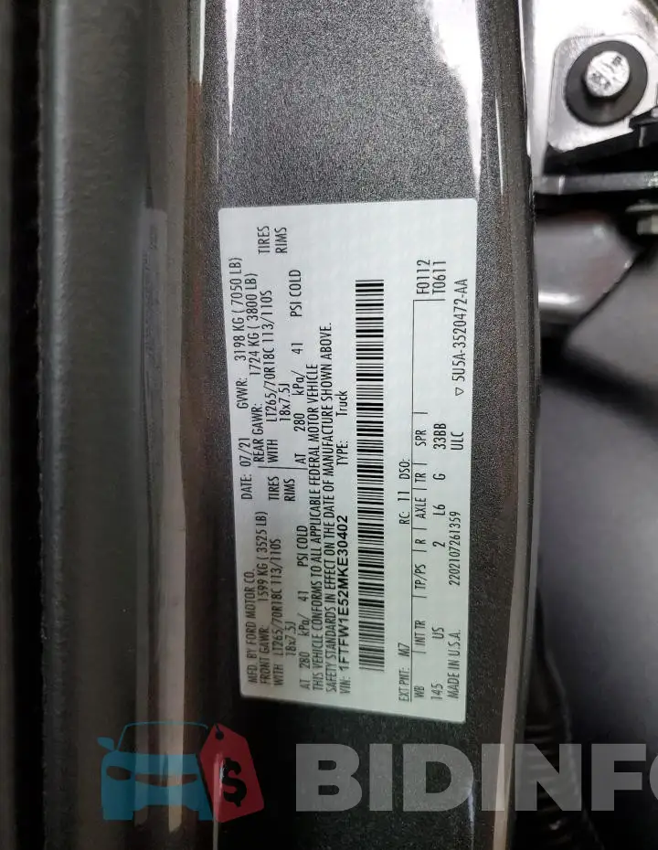 1FTFW1E52MKE30402 Photo# 12