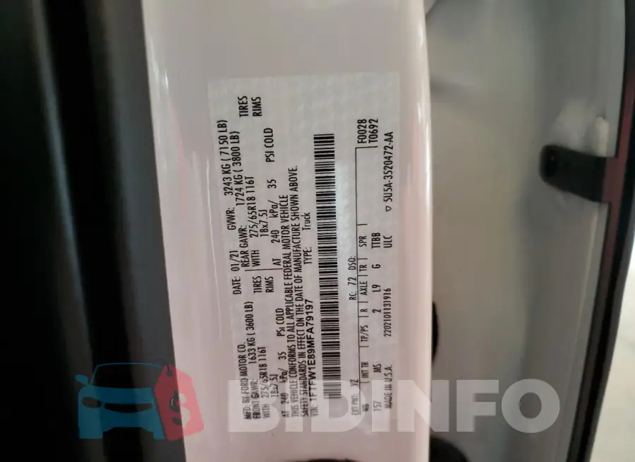 1FTFW1E89MFA79197 Photo# 12