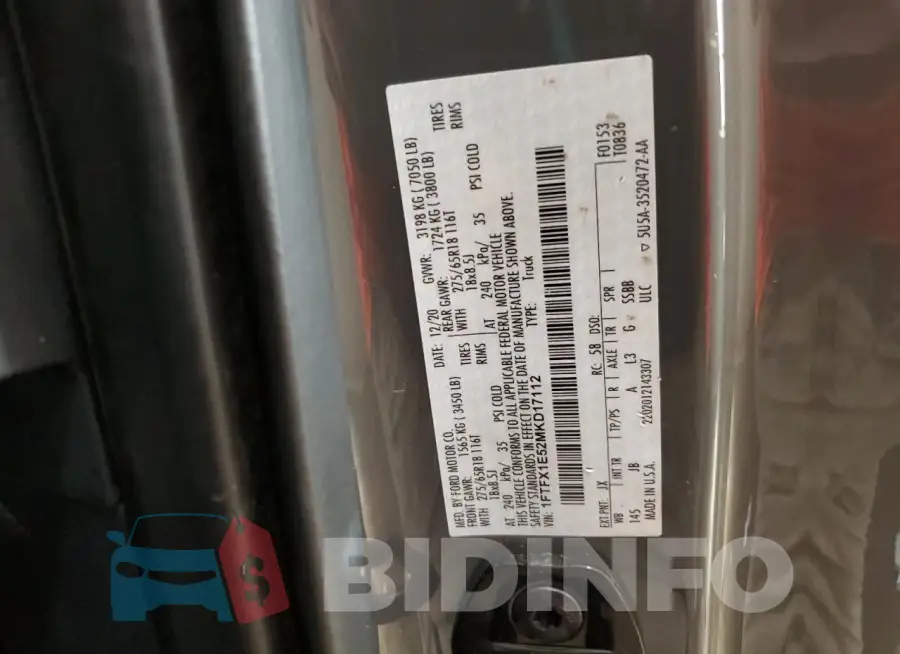1FTFX1E52MKD17112 Photo# 12