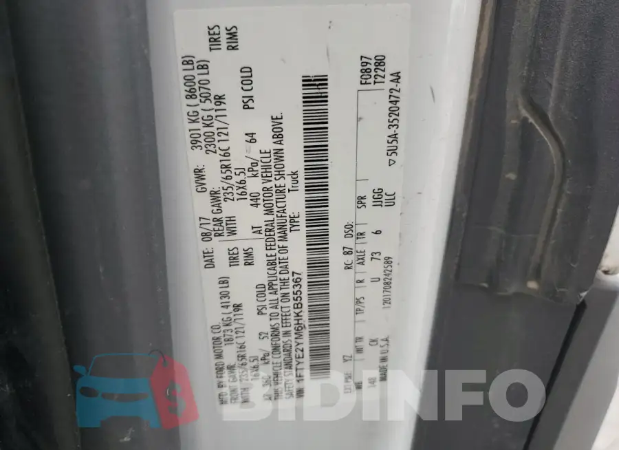 1FTYE2YM6HKB55367 Photo# 14