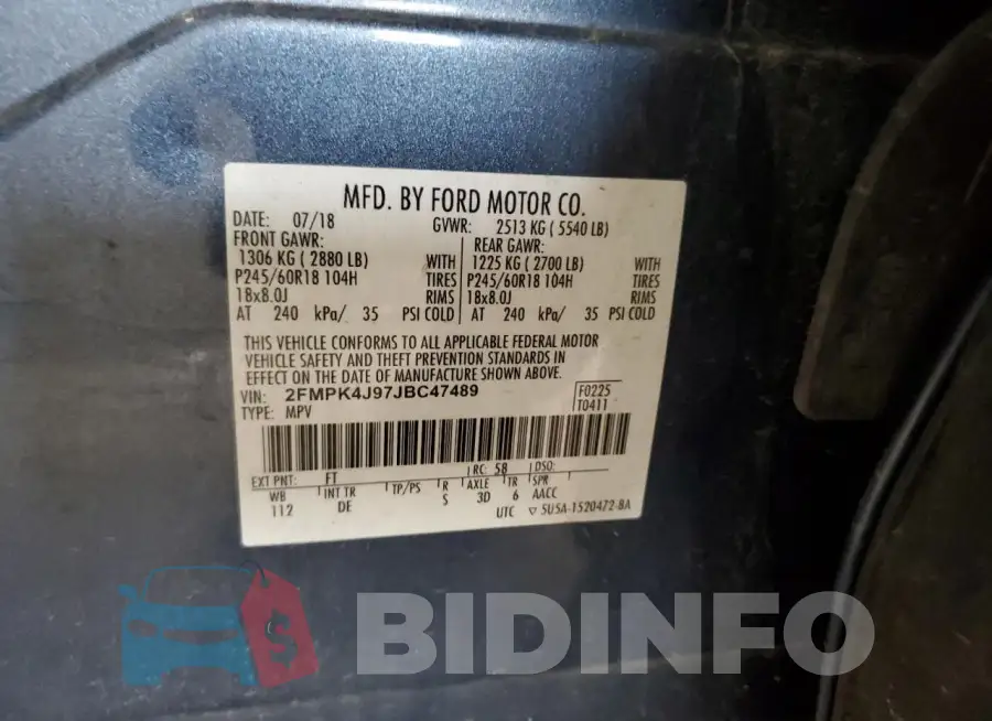 2FMPK4J97JBC47489 Photo# 14