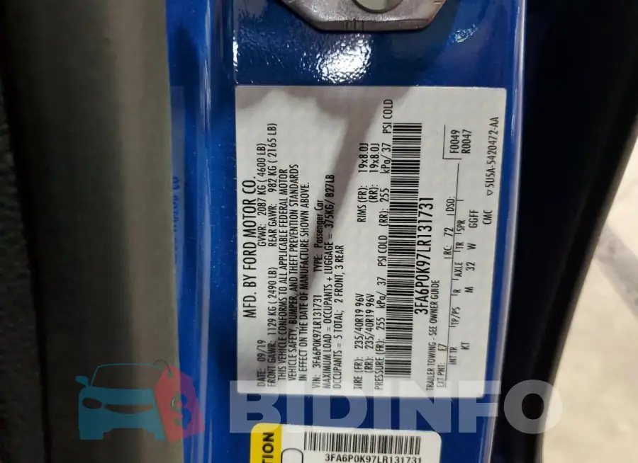 3FA6P0K97LR131731 Photo# 12
