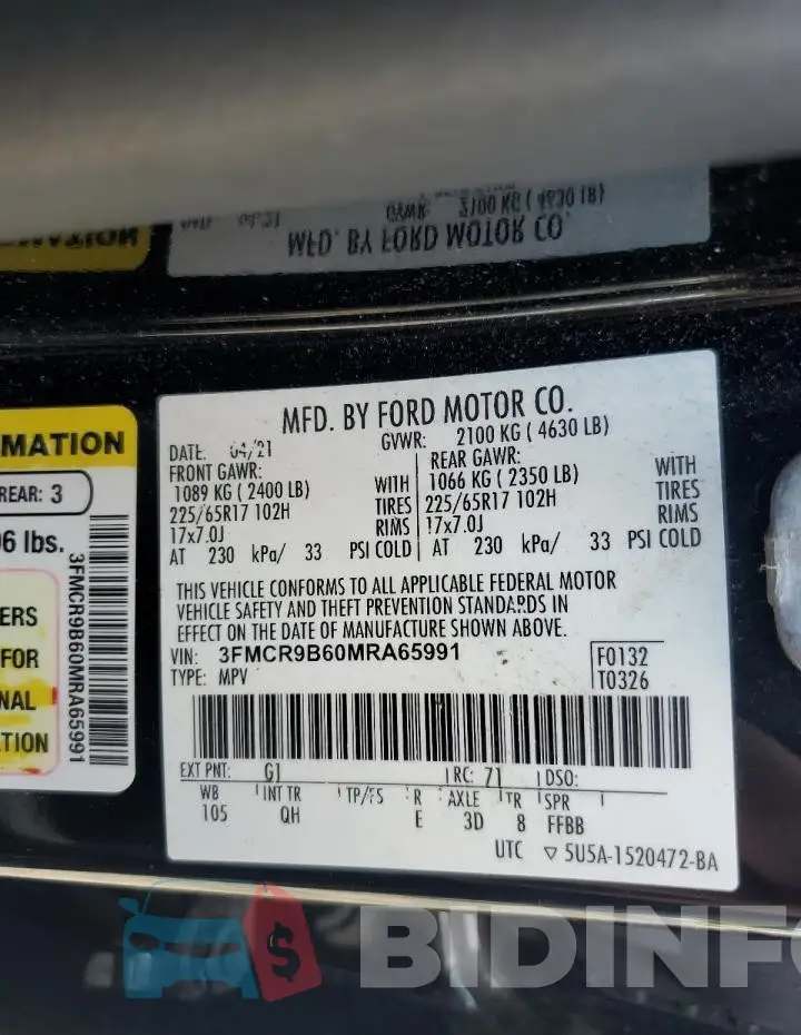 3FMCR9B60MRA65991 Photo# 13