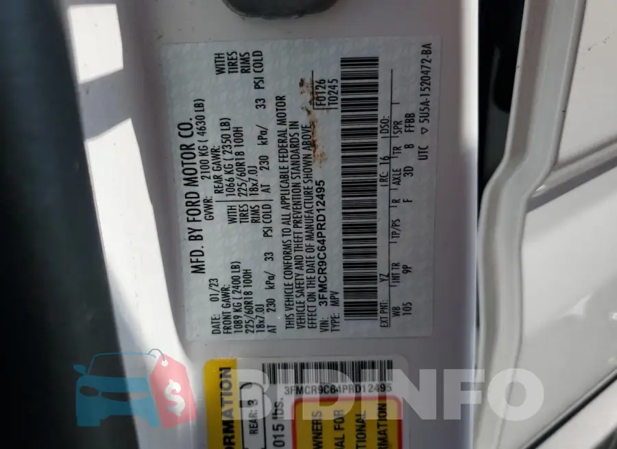 3FMCR9C64PRD12495 Photo# 13