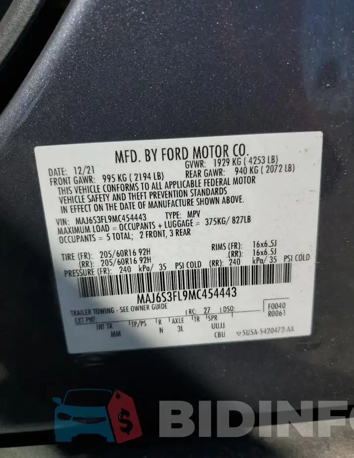 MAJ6S3FL9MC454443 Photo# 13