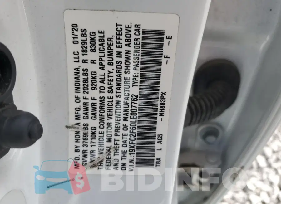 19XFC2F60LE007762 Photo# 12