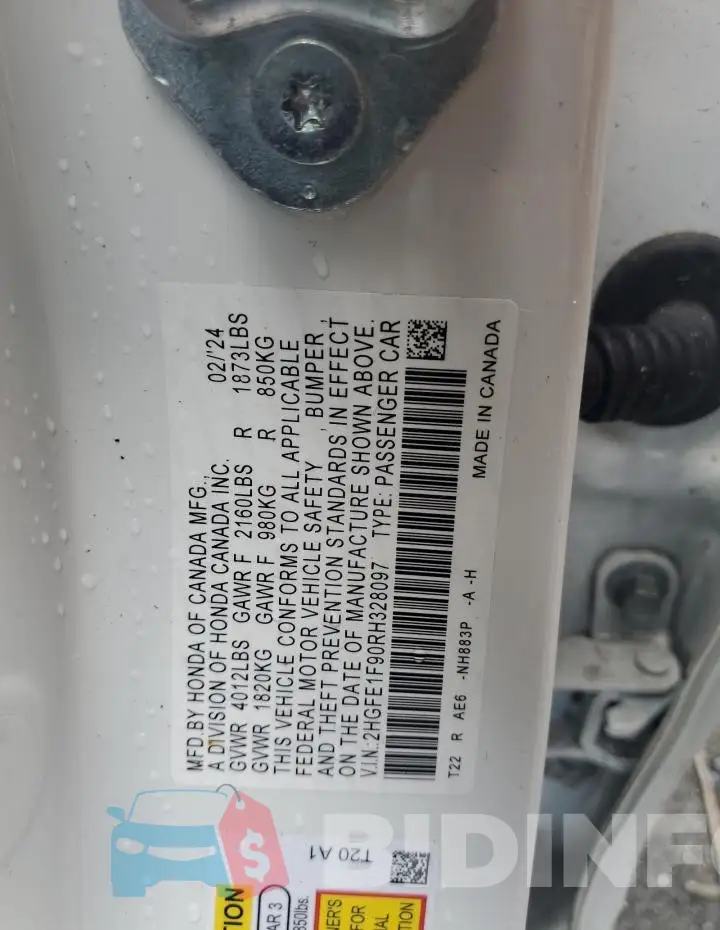 2HGFE1F90RH328097 Photo# 12