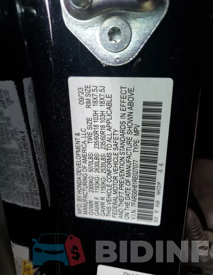 7FARS6H81RE027077 Photo# 13