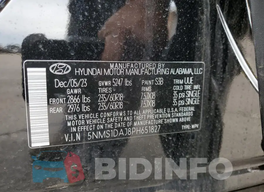 5NMS1DAJ8PH651827 Photo# 12