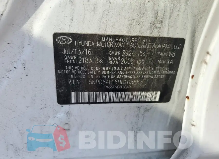 5NPD84LF6HH105853 Photo# 12