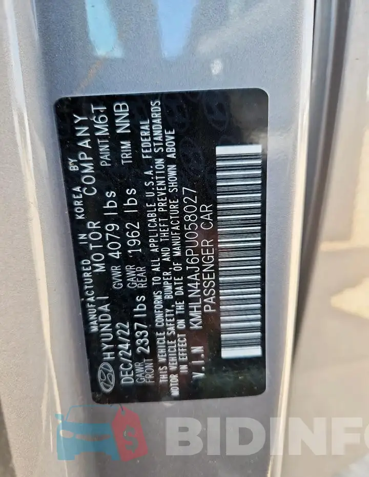 KMHLN4AJ6PU058027 Photo# 12