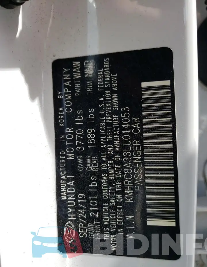 KMHRC8A33LU014053 Photo# 12