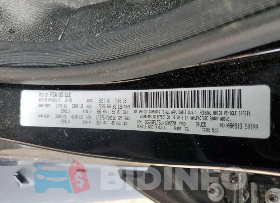 1C6SRFLT5LN120270 Photo# 12