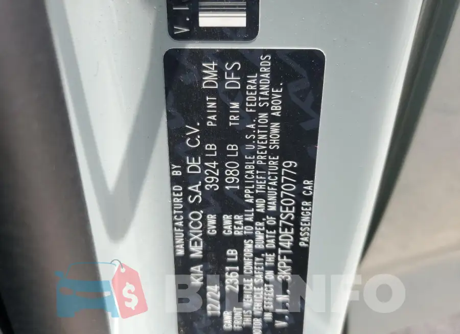3KPFT4DE7SE070779 Photo# 12