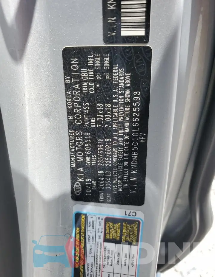 KNDMB5C10L6625593 Photo# 14