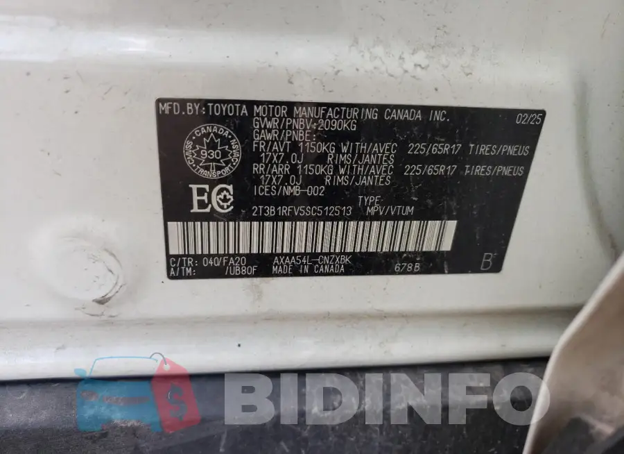 2T3B1RFV5SC512513 Photo# 14