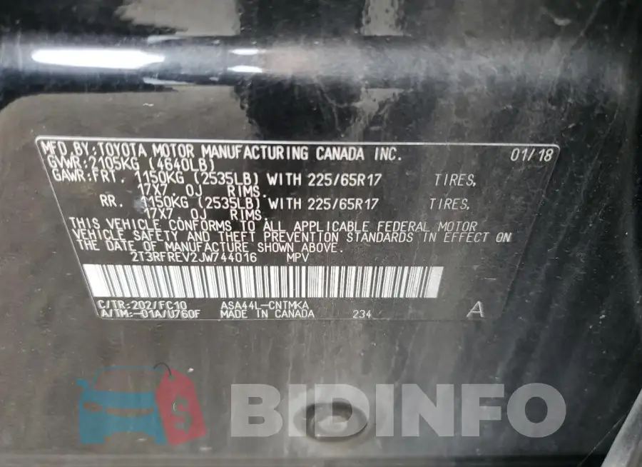 2T3RFREV2JW744016 Photo# 13