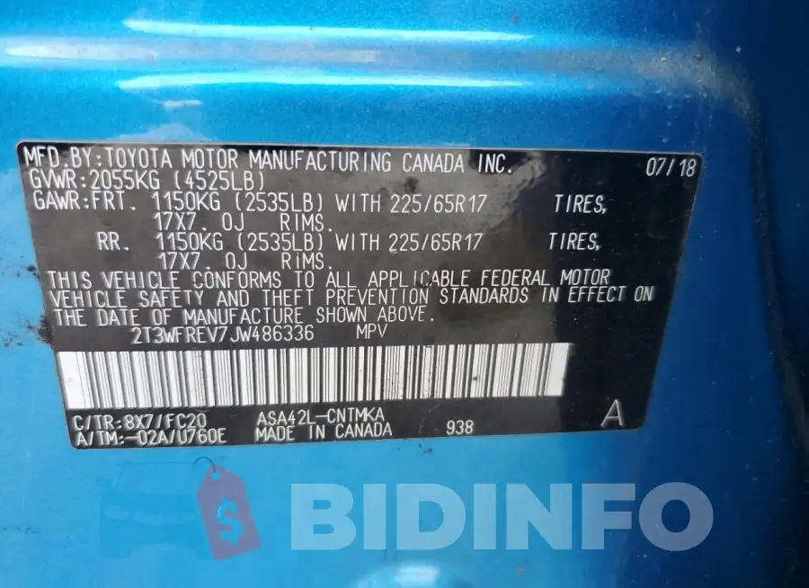 2T3WFREV7JW486336 Photo# 13