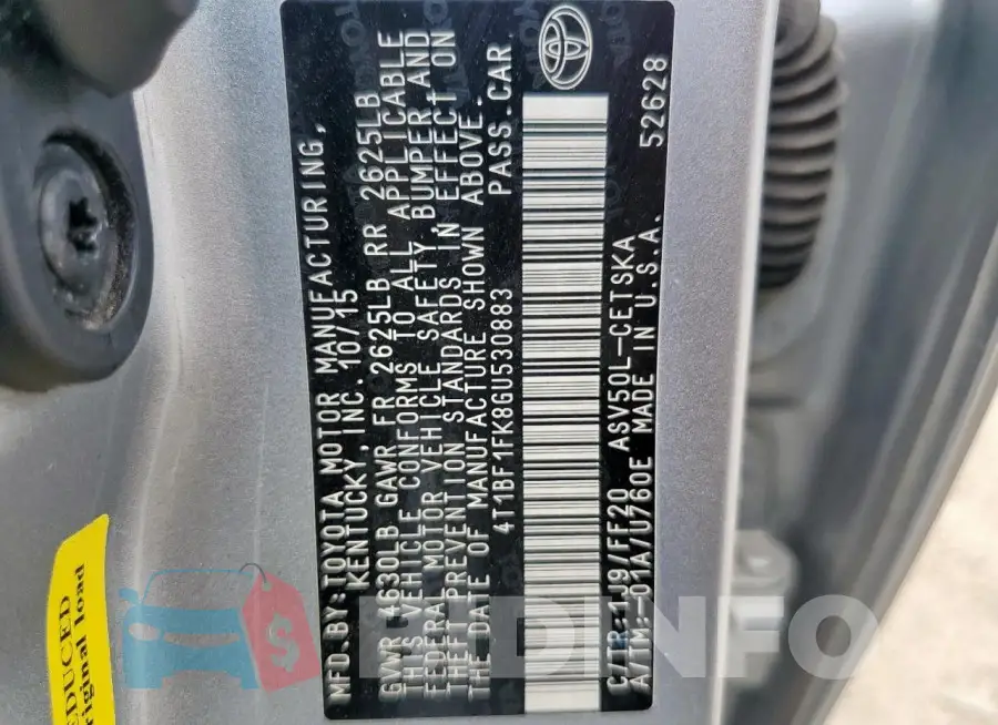 4T1BF1FK8GU530883 Photo# 12
