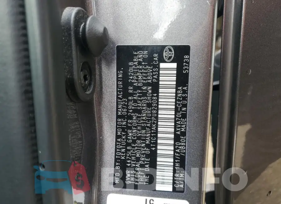 4T1C11AK2PU829084 Photo# 13