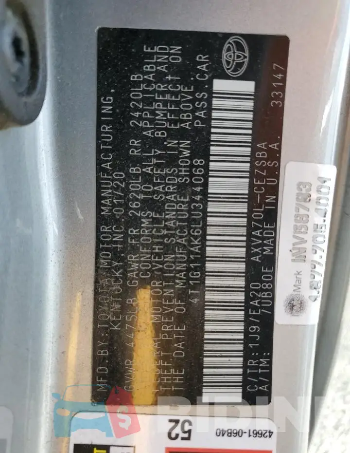 4T1G11AK6LU344068 Photo# 12