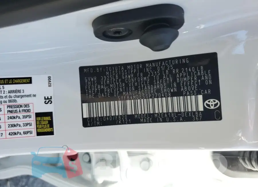 5YFB4MDE5SP270408 Photo# 12