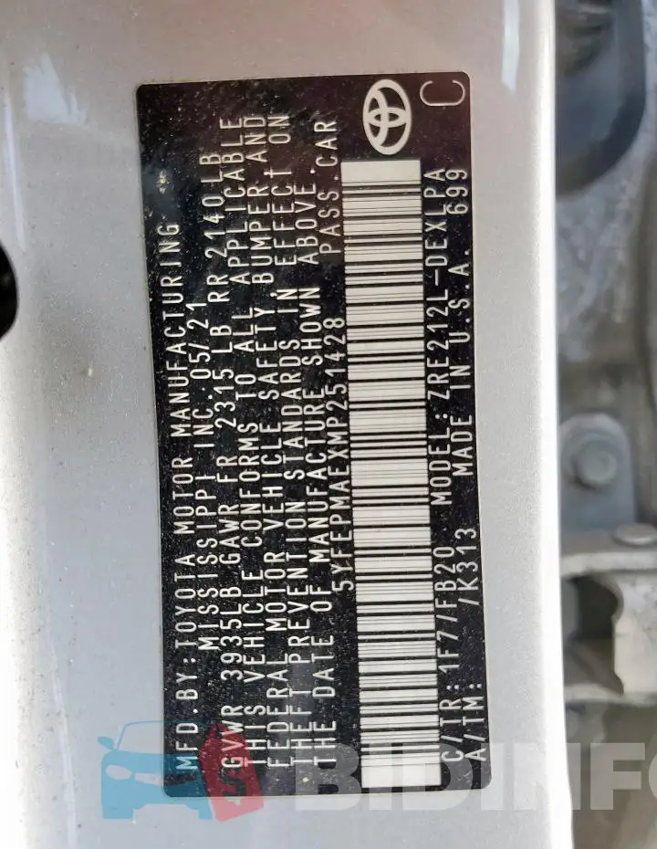 5YFEPMAEXMP251428 Photo# 12