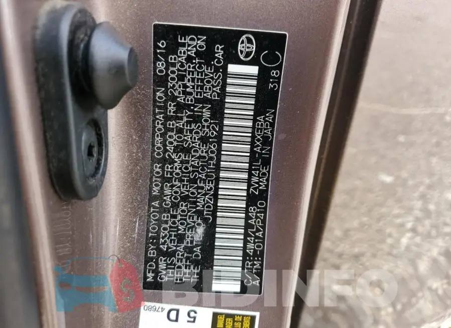 JTDZN3EU1HJ061921 Photo# 13