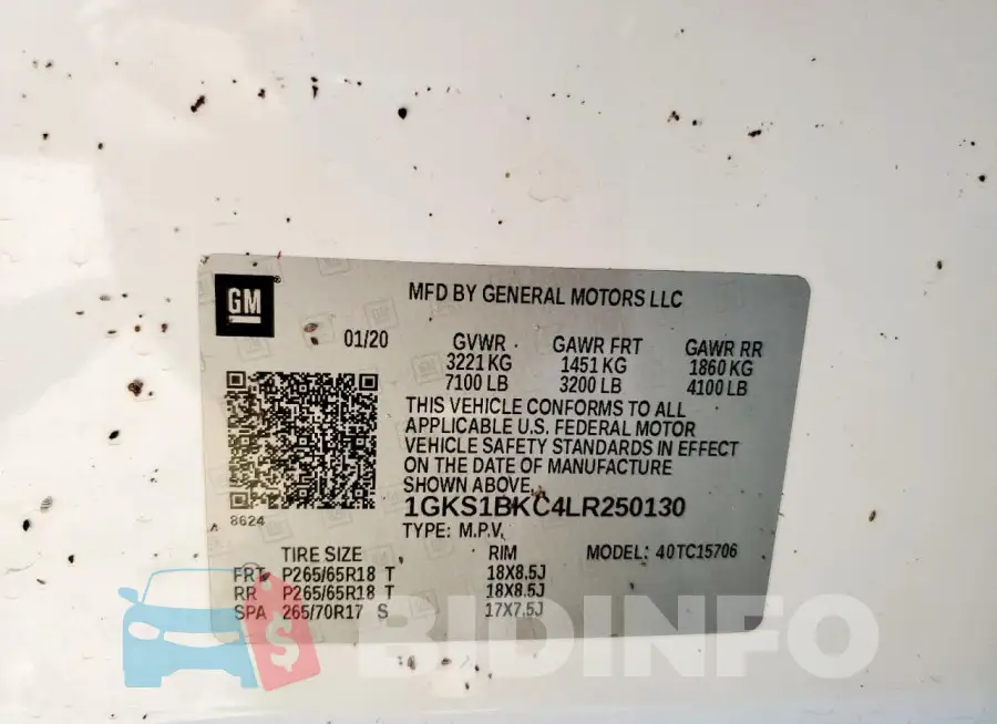 1GKS1BKC4LR250130 Photo# 13