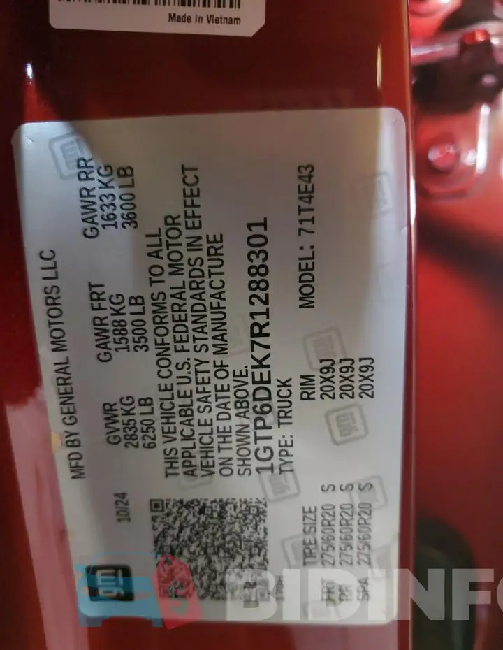 1GTP6DEK7R1288301 Photo# 13