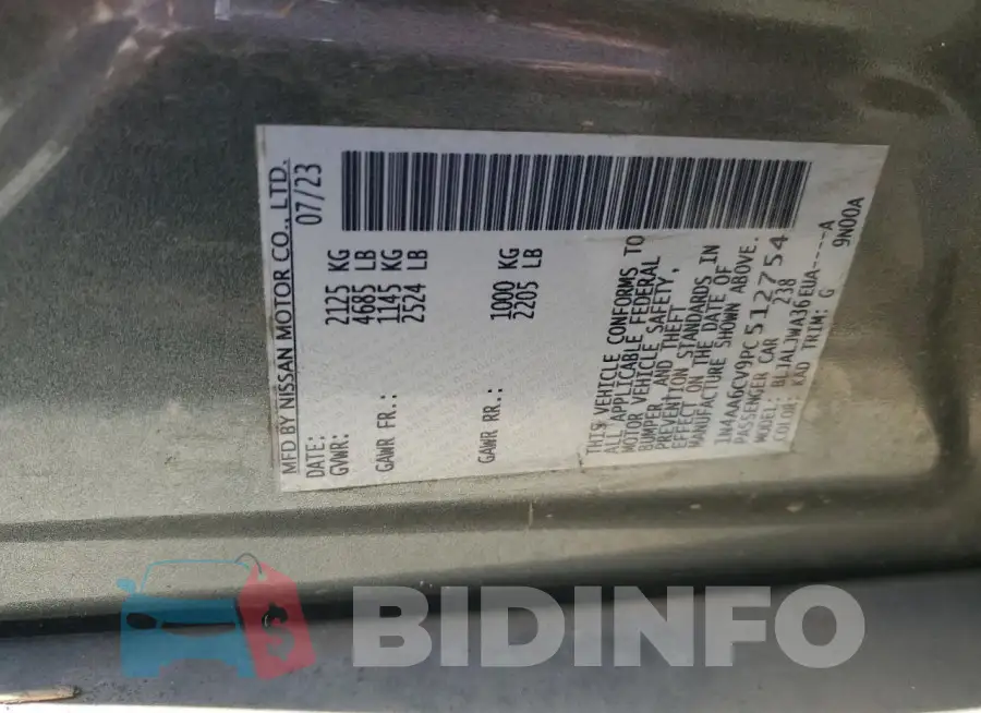 1N4AA6CV9PC512754 Photo# 12