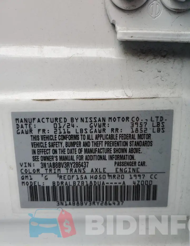 3N1AB8BV3RY286437 Photo# 12