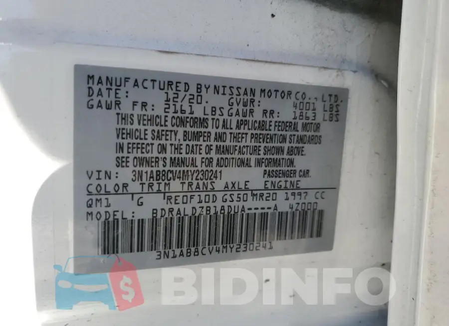 3N1AB8CV4MY230241 Photo# 12
