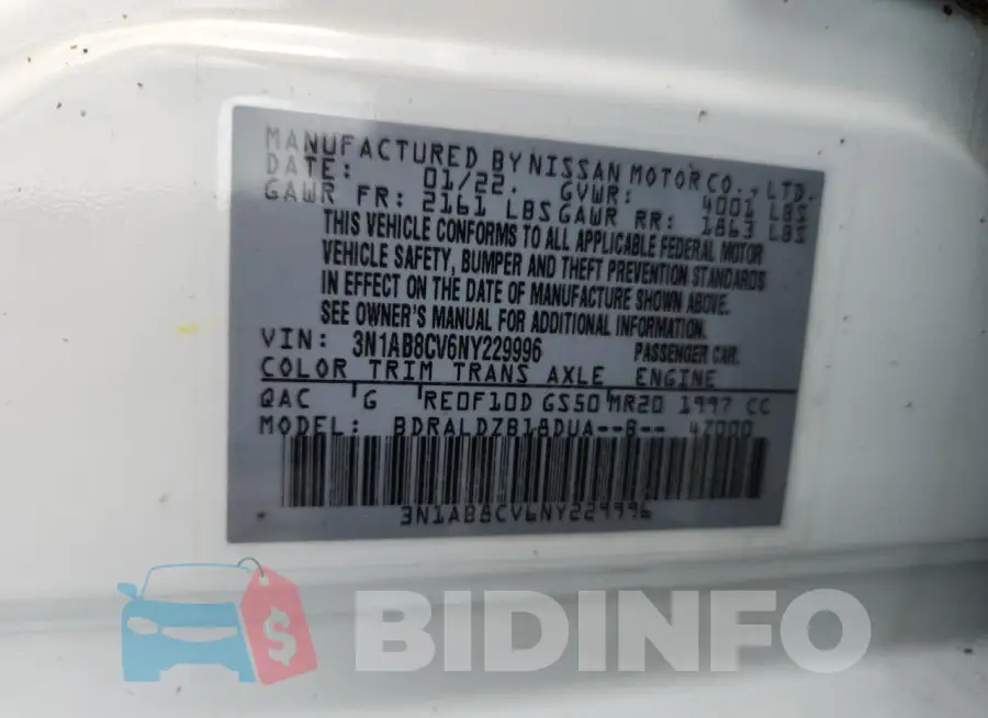 3N1AB8CV6NY229996 Photo# 13